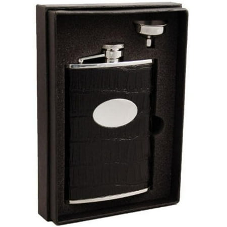 

Visol VSET34-2006 Fantastique Black Crocodile Leatherette 8oz Flask Gift Set