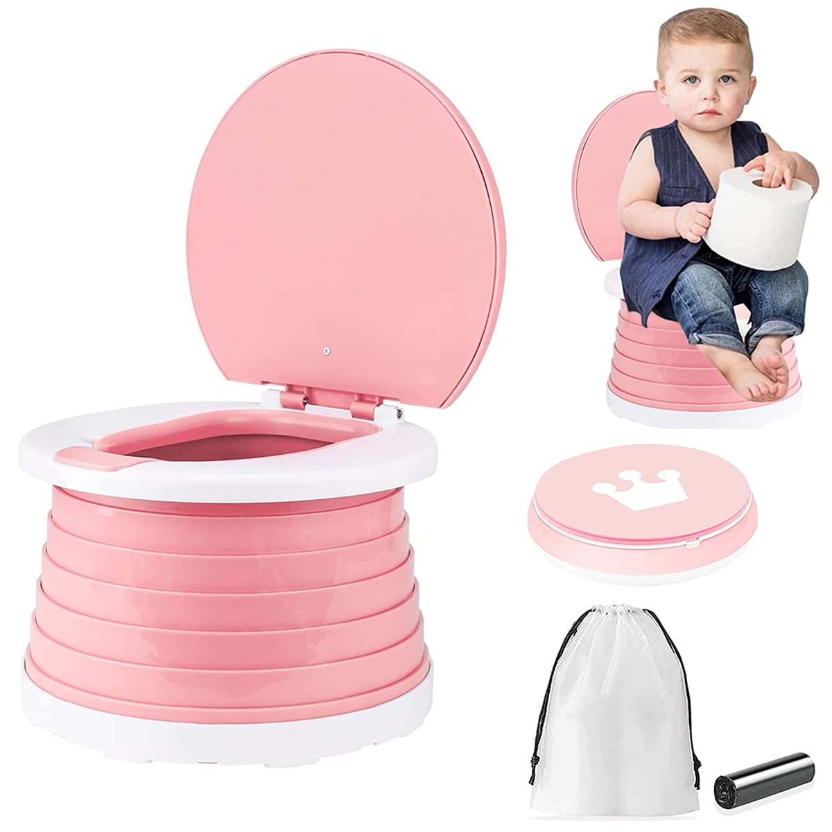 THRENS Potty for Kids Toddlers Travel Potty Training Seat with Cleanng