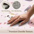 thumbnail image 6 of ODIKA Classroom Kawaii Pastel Faces Sparkle Motif Purple Video Stars Stain Resistant Low Profile for Dorm Room, Small Living Apartment, 6 of 7