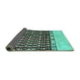 thumbnail image 2 of Ahgly Company Indoor Round Abstract Turquoise Blue Modern Area Rugs, 6' Round, 2 of 4