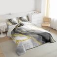 thumbnail image 3 of Homewish Marble Texture Road Bedding Comforter Set,Gold Gray Twin Comforter Sets,Modern Fluid Art Bedding Set For Girl,Microfiber Room Decoration Reversible,2-Piece, 3 of 8