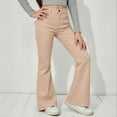 thumbnail image 2 of Landzoo Little Girls School Uniform Pants Flared Leg With High Waisted Fall Casual Kid Girls Baggy Trousers, 2 of 6