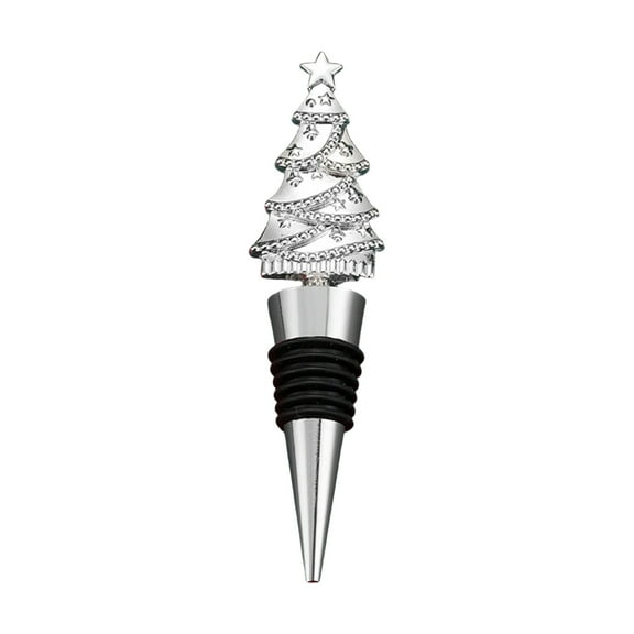 COOLHOOD Creative Christmas Tree Wine Bottle Stopper Zincs Alloy Leak Proof Seal Practical Holiday Party Decoration For Wine