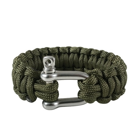 Rothco Paracord Survival Bracelet with W/D Shackle Closure