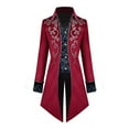 thumbnail image 3 of braveheart Manteau Médiéval pour Homme Steampunk Col à Revers Trench Coat TG Rouge Bleu P, 3 of 6