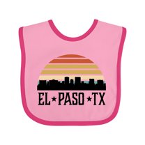 Inktastic El Paso Texas Skyline Retro Boys or Girls Baby Bib