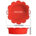 thumbnail image 3 of Matoen Reusable Silicone Air Fryer Liners Flower Shaped Air Fryer Liners Red, 3 of 8