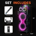 thumbnail image 2 of Sistema de Altavoces Bluetooth con Micrófono Inalámbrico Pyle, PA de 240W, Máquina de Karaoke, Altavoces Dobles de 10 Pulgadas, Batería Recargable, Radio USB/SD/AUX/FM y Luces LED para Audio en Vivo, 2 of 8
