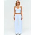 thumbnail image 5 of PISONIC Womens Workout Sets Two Piece Halter Crop Top Matching Straight Leg Pants Gym Work Pilates Outfits, 5 of 6