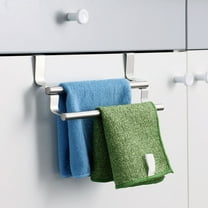 EXHUMKY 1Set Double Rod Towel Racks for Bathroom Wall and Over the Door Use