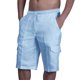 thumbnail image 1 of Pantalones cortos de carga de mezcla de lino y algodón para hombre Pantalones cortos con cintura elástica con cordón ZefeiWu 8390613087294, 1 of 1