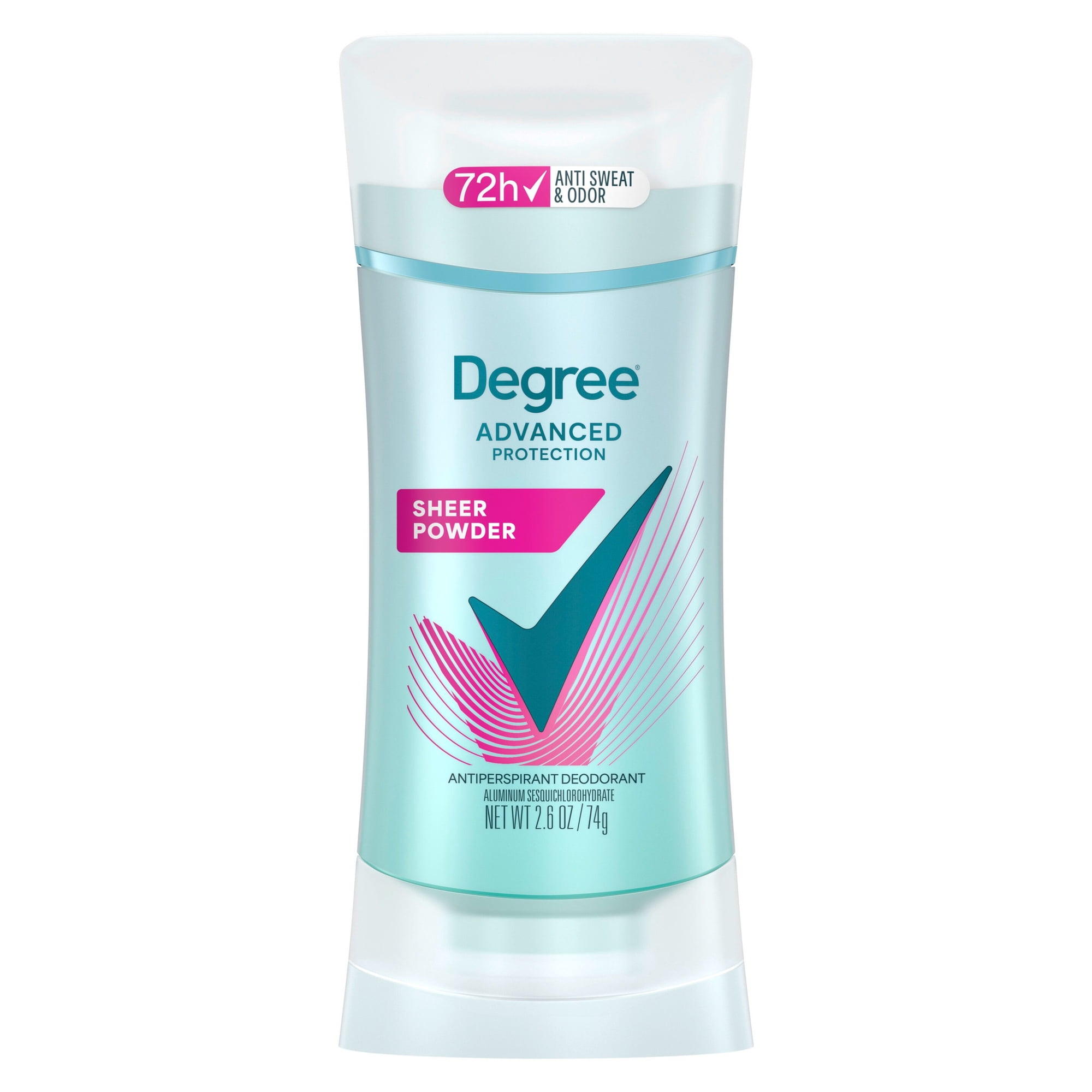 Degree Advanced Protection Antiperspirant Deodorant For 72-Hour Sweat & Odor Control For Women, Sheer Powder With Body Heat Activated Technology, 2.6 oz