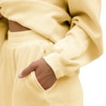 thumbnail image 4 of Lumtrix Women'S 2 Piece Lounge Sets Crew Neck Oversized Sweatshirts Sweat Shorts With Pockets Matching Tracksuit Set Trebdy Casual Outfits Yellow L, 4 of 6