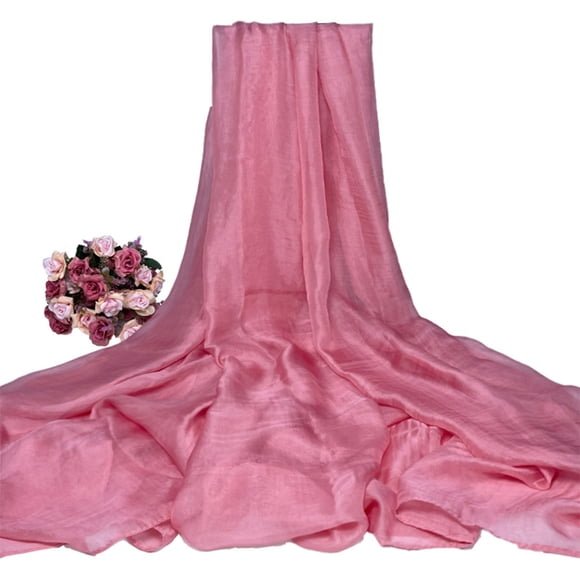 Minnieouse Mantón largo bellamente diseñado para una apariencia elegante y sofisticada Bufanda de gasa para la noche Mantón Accesorios de disfraces loto rojo
