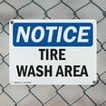thumbnail image 5 of (2 Pack) Tire Wash Area OSHA Notice Sign 24 Inch X 18 Inch Indoor / Outdoor Rust-Free Aluminum Metal Signs for Workplace, Workshop, and Construction Site, Made in the USA, 5 of 8