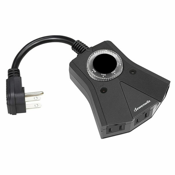 DEWENWILS Outdoor Light Timer Dusk to Dawn Weatherproof, Plug in Outlet