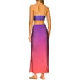 thumbnail image 3 of Douhoow Gradient Strapless Long Dresses for Women Sleeveless Split Dress Summer Club Dress, 3 of 7