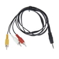 thumbnail image 4 of Cable Adaptador De Conector De 3,5 Mm A 3 Rca Cable de datos Jack de 3,5 mm a 3 RCA Cable adaptador Audio Video AV Converter 1.2M 4FT (2 piezas), 4 of 8