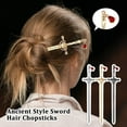 thumbnail image 3 of Vintage Chinese-Style Alloy Sword Pendant Hairpins for Women, Suitable for Traditional Costumes and Various Hairstyles, 3 of 9