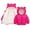 Hot Pink, variant on Infant Baby Girls Boys Hooded Snowwear with Bear Ears Toddler Down Jacket Outerwear Lining Coat Light Puffer Padded Outwear Kids Winter Warm Jacket