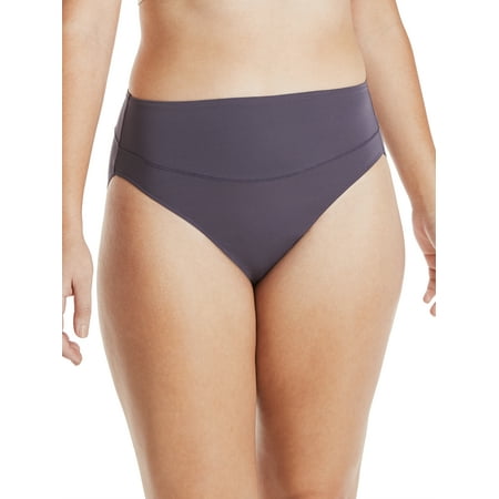 Size 2XL Hanes Women's Signature Smoothing Microfiber Hi-Cut Underwear, 6-Pack