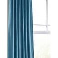 thumbnail image 2 of Modern Dutch Velvet Solid Color Blackout Curtains For Living Room And Dedroom Blackout Curtains 2 pcs, Blue, W52 x L63 Inch, 2 of 5