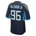 thumbnail image 3 of Men's Nike TK McLendon Jr.  Navy Tennessee Titans  Game Jersey, 3 of 6