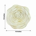 thumbnail image 2 of BalsaCircle 6 Round Gold 15" Metallic Vinyl Rose Flower Placemats Party Events Rception Decorations Supplies, 2 of 8