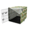 thumbnail image 3 of Philodendron Dog Crate Cover, Pattern of Exotic Parrot on Floral and Leafy Branch, Easy to Use Pet Kennel Cover Small Dogs Puppies Kittens, 7 Sizes, Pastel Green Multicolor, by Ambesonne, 3 of 6
