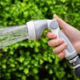 thumbnail image 4 of Vego Garden Hose Reel Retractable Hi-Flow x 100ft Wall Mounted Automatic Rewind, Any Length Lock with 9 Patterns Sprayer Nozzle, Quick Connector and Adjustable shot Nozzle-Cloud White, 4 of 8
