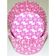 Pink and White Pinwheel Pattern Cupcake Liners - Baking Cups -50pack