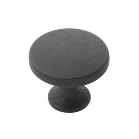 Finishing Iron Knobs Hickory Hardware Forge Collection Cabinet Knob 1-3/8 Inch Diameter Black Iron Finish H076698-BI ()
