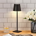 thumbnail image 3 of Home Accents 14.8 inch LED Cordless Metal Table Lamp, Rechargeable 3 Color Stepless Dimming, Black, 3 of 4