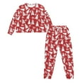 thumbnail image 4 of SCRAWLGOD Christmas Tree Pajamas Women Long Sleeve Pants and Top Set of 2 Piece Size L Crewneck Ladies Pj with Pockets Comfy Loungewear Pj Sets Woman, 4 of 7
