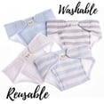 thumbnail image 4 of JC Toys Baby Doll Washable and Reusable Eco Diapers 4 Pack Fits Dolls 14 to 18 inch in Blue/White/Grey, 4 of 5