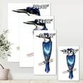 thumbnail image 4 of Designart ' Style Blue Kingfisher Bird ' Traditional Canvas Wall Art Print, 4 of 4