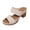 Beige, variant on Red Womens Thick Sole Hollow One Strap Chunky Heel Slippers Summer