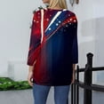 thumbnail image 4 of Iaqnaocc Womens Shirts 250 Anniversary Usa 4th Of July 3/4 Length Sleeve Independence Day Crew Neck T Shirt Plus Size American Flag Stars Spring Fall Freedom Tee Tops Dark Blue M, 4 of 4