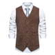 thumbnail image 1 of pstuiky Camisetas sin mangas para hombre, Blusa sin mangas con botones y bolsillos de color liso con cuello en V para hombre Camisas de hombre s, 1 of 9