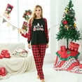 thumbnail image 5 of TFEOQRY Family Christmas Pajamas Matching Sets for Women Checkered Christmas Printing Comfortable Pajamas Set Tops+Pants Family Clothes Pajamas Red（Mon), 5 of 5