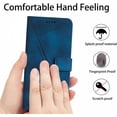thumbnail image 5 of Case for Motorola Edge 2024 Case Wallet Black with Strap Lanyard, Motorola Moto Edge 2024 Phone Case Leather with Card Holder Shockproof Flip Cover Heavy Duty (Blue), 5 of 15