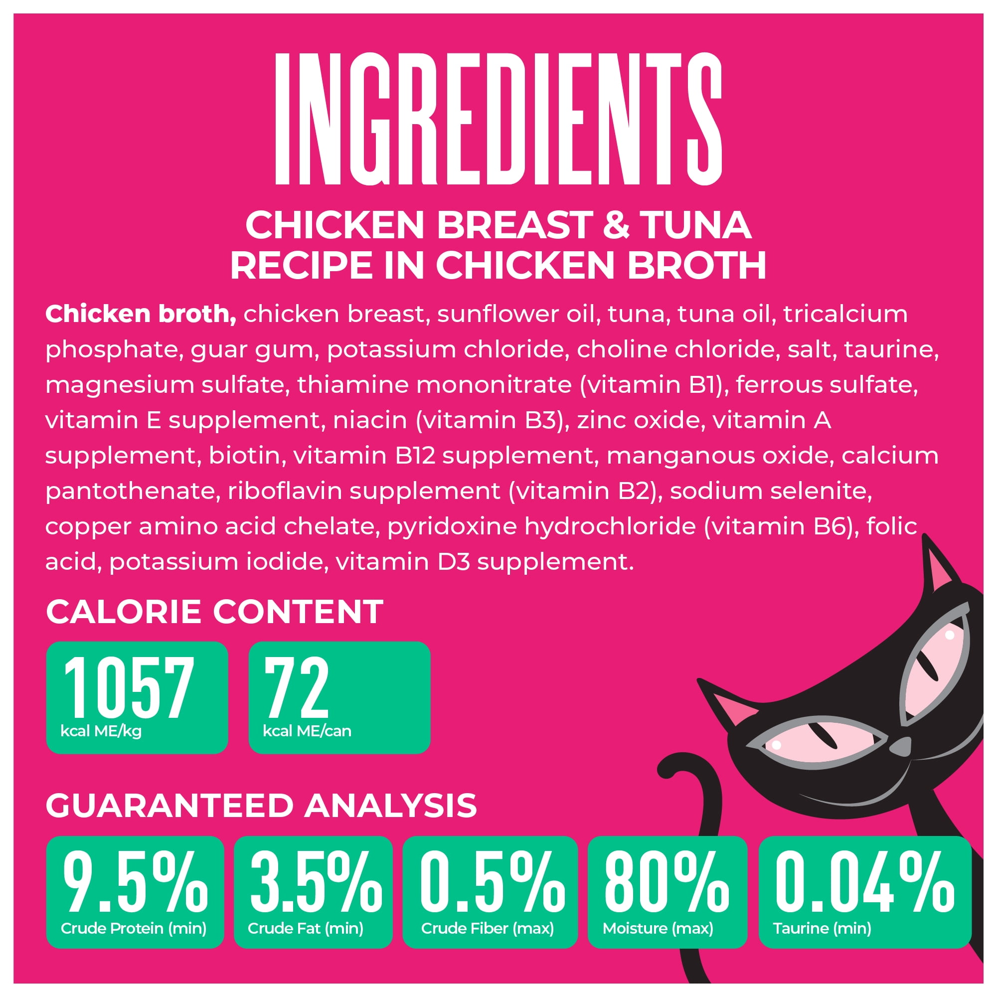 Tiki Cat Born Carnivore Wet Cat Food, Chicken Breast & Tuna Recipe in Broth, 2.4 oz. Can