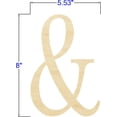 thumbnail image 2 of Pack of 1, 8 Inch x 1/4 Inch & Fangsong Font Wood Letters for Wood Craft Project, Children or Adult Art Work, Home and Holiday Décor and DIY Fun, Made in USA, 2 of 2