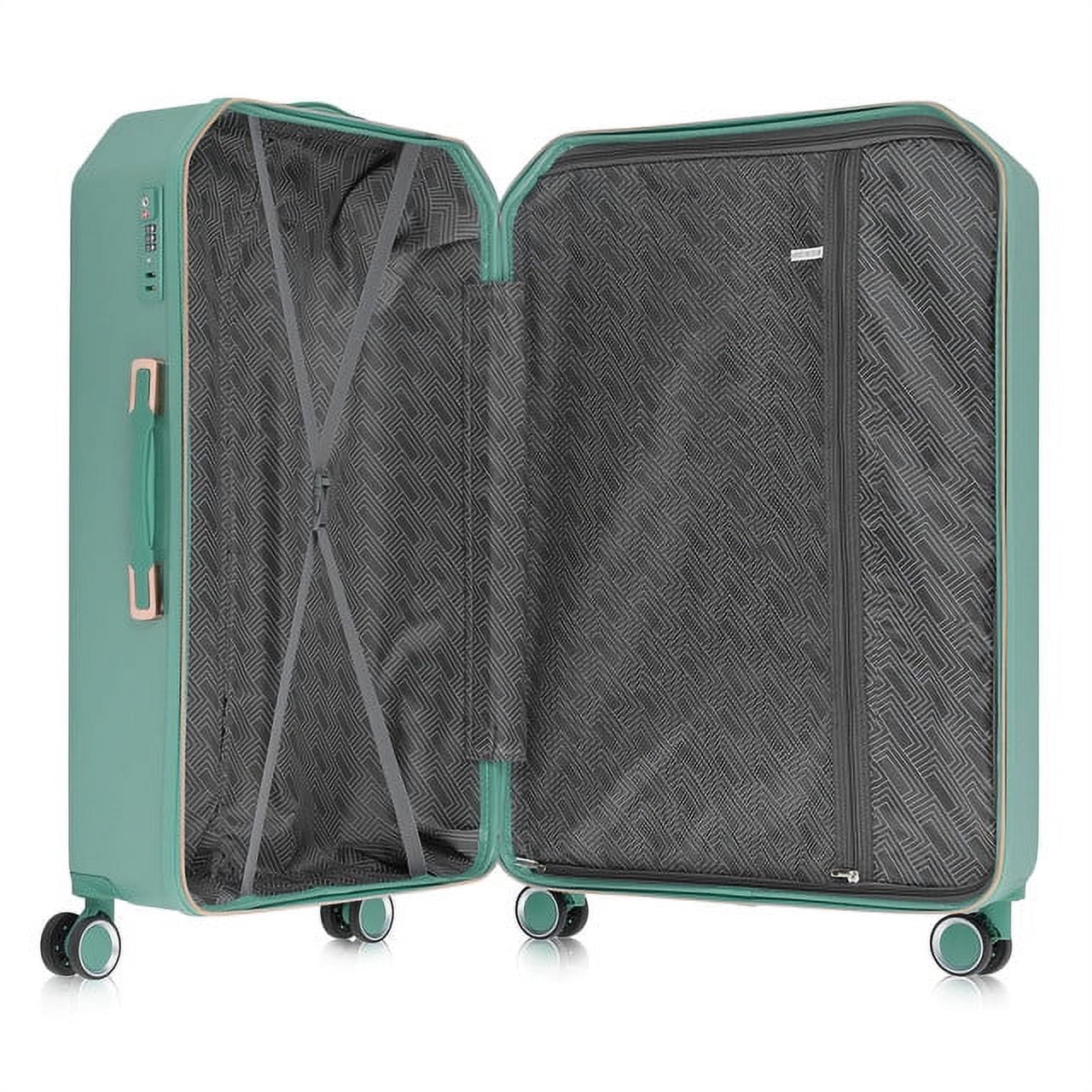 Hikolayae Anza View Collection Hardside Spinner Luggage Sets in Mint, 3 Piece - TSA Lock