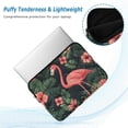 thumbnail image 2 of FORMRS 15"-15.6" Laptop Sleeve Protective Case Soft Carrying Quilted Computer Bag Cover, Red Flamingo Pattern, 2 of 7