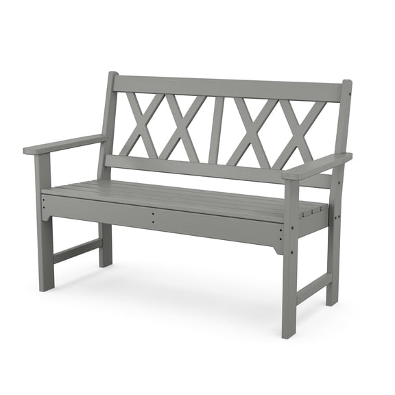 POLYWOOD Canyon 48” Bench in Slate Grey