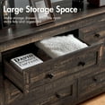 thumbnail image 5 of Merluxy 6 Drawers Dresser for Bedroom, Farmhouse Wood Chest of Drawers for Adult, Dark Oak, 5 of 9