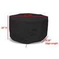 thumbnail image 2 of Octagon Fire Pit Cover 18 Oz Waterproof - 100% Weather Resistant Outdoor Fire Pit Table Cover with Air Pocket & Drawstring for Snug Fit (24" H x 24" D, Black), 2 of 7