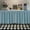 Blue, variant on Waterproof Oil-Resistant No-Drill Kitchen Cabinet Curtain, 39x27in Polyester Short Shelf Cover with Rod Pocket for Sink Closet Bookcase Home Decor