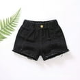 thumbnail image 4 of FLMEI 3-12Y Little Girls Denim Shorts Toddler Kids Summer Elastic Waist Jeans Shorts Fringed Hem Hot Pants with Pockets, 4 of 9